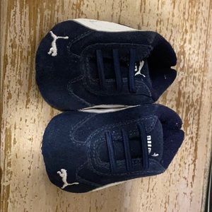 Puma blue baby shoes